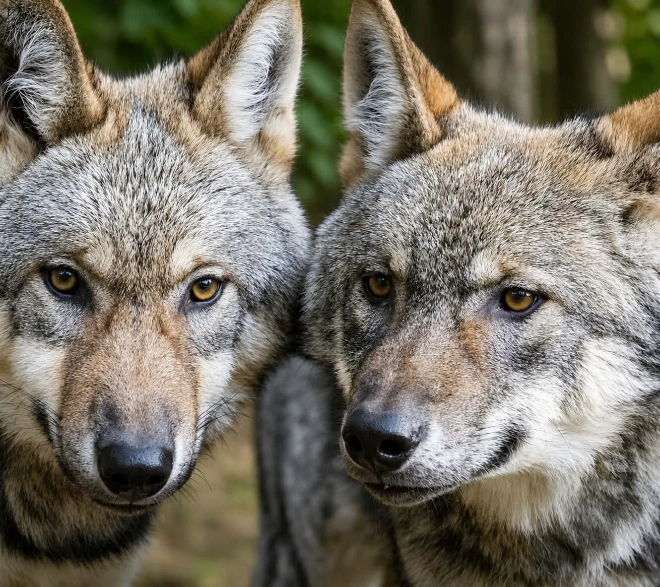 Deux loups observés de près au Parc à Gibier de La Roche-en-Ardenne
