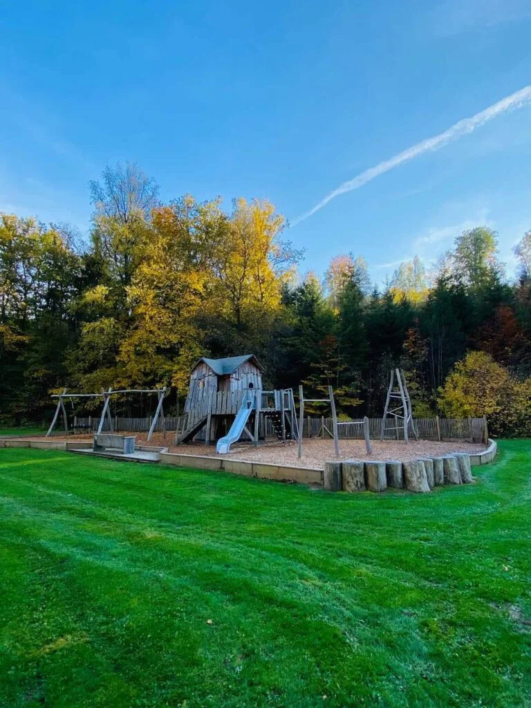 Aire de jeux extérieure du Val d’Arimont au bord de la forêt